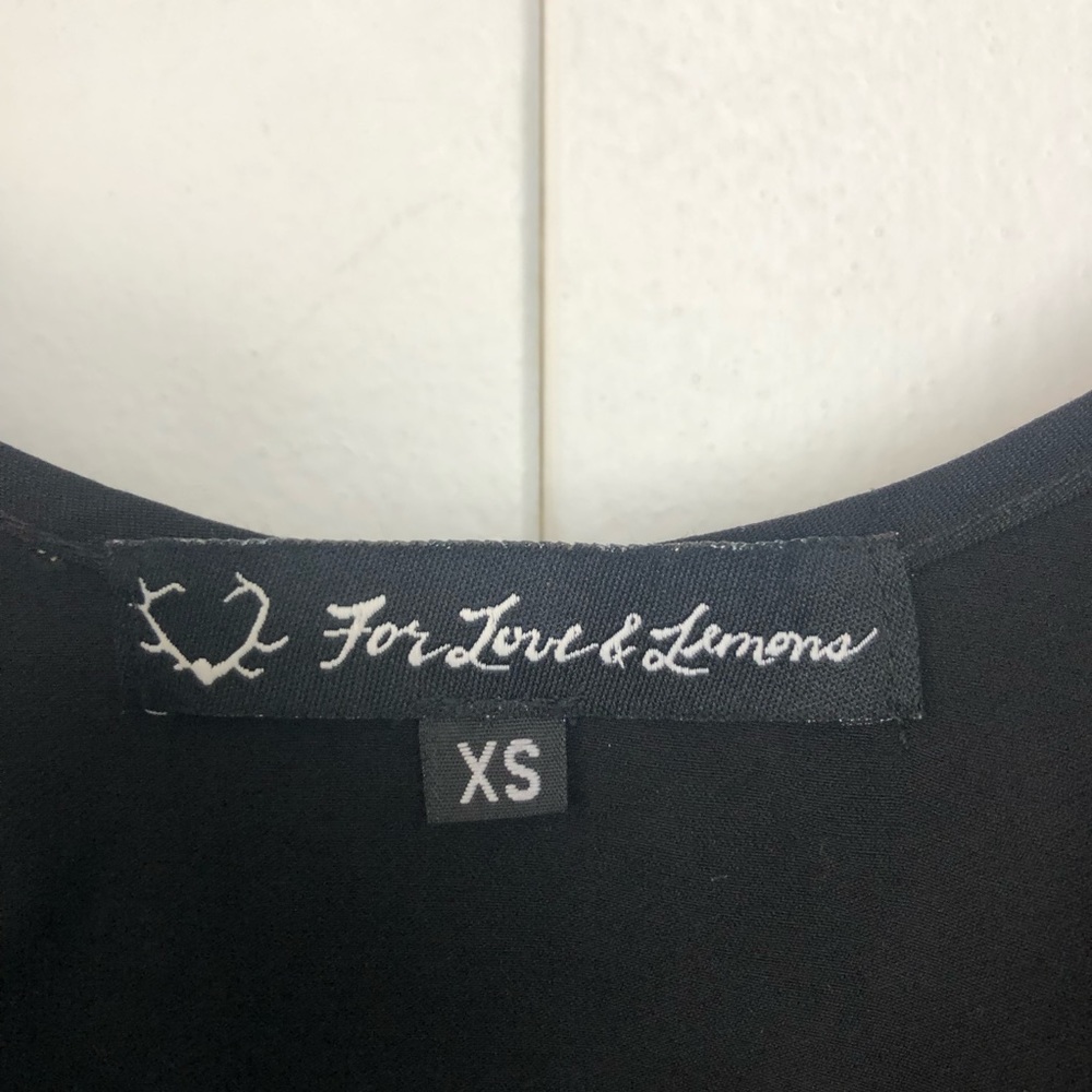 For Love & Lemons Black Embroidered Strap Cami Top - Picture 6 of 8